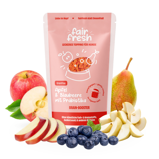 Topping mit Apfel, Blaubeere und Präbiotika