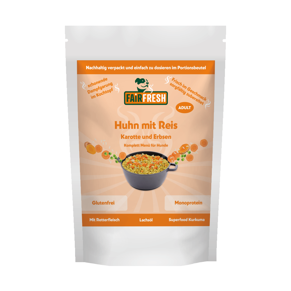 Feine FAiRwöhnung Huhn mit Reis (feines Paté in eigenem Sud)