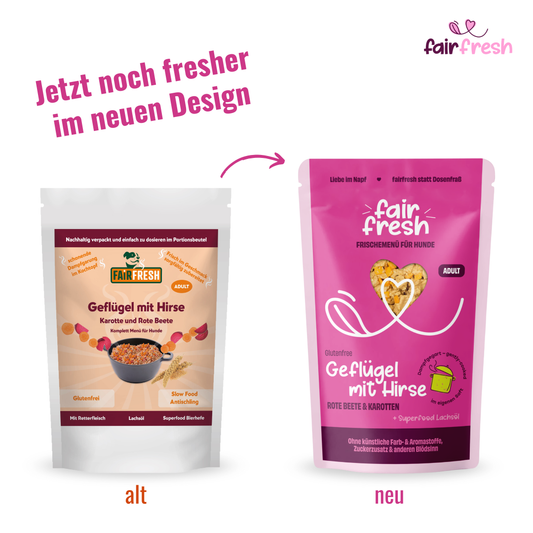 Geflügel mit Hirse, Roter Bete und Karotten