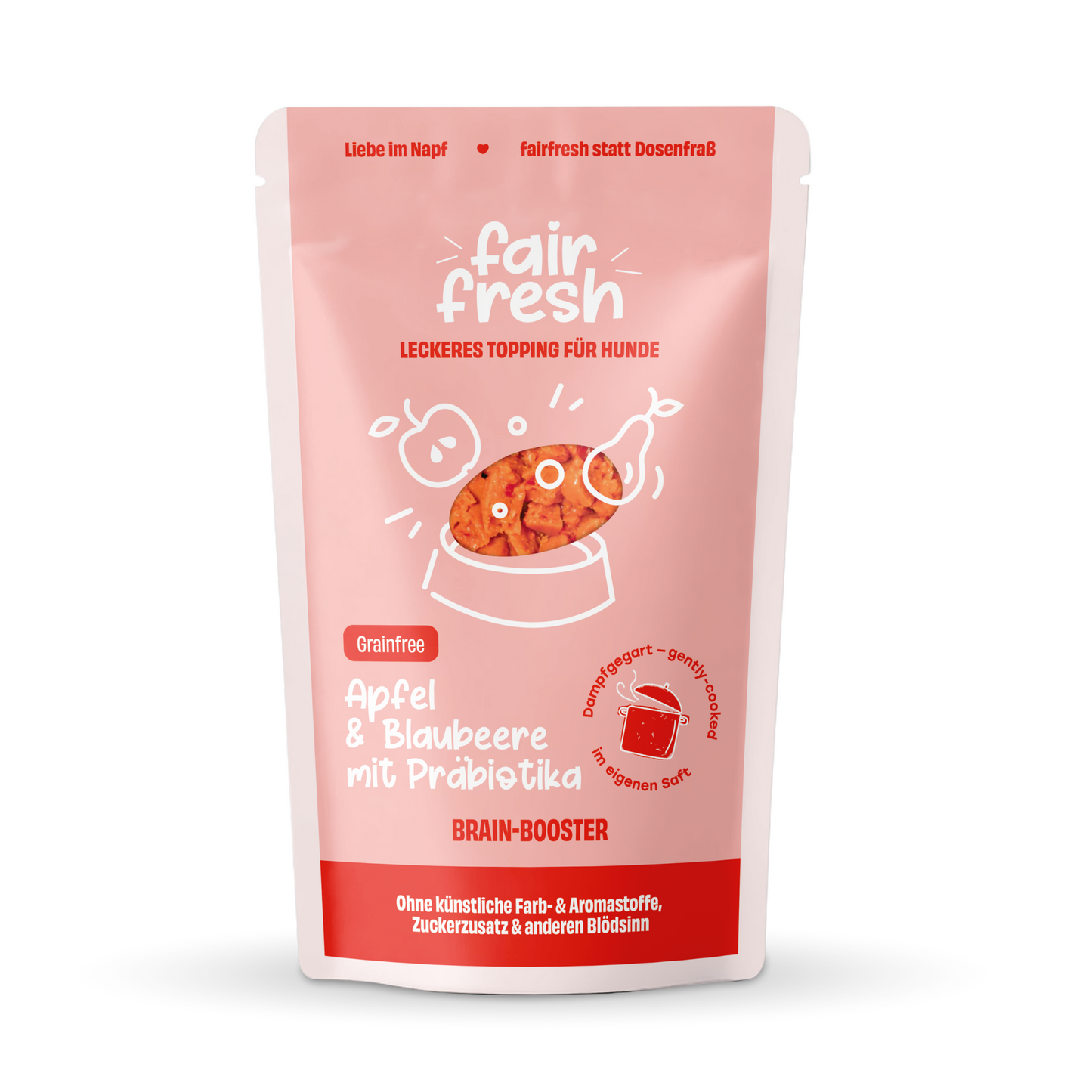 Topping mit Apfel, Blaubeere und Präbiotika