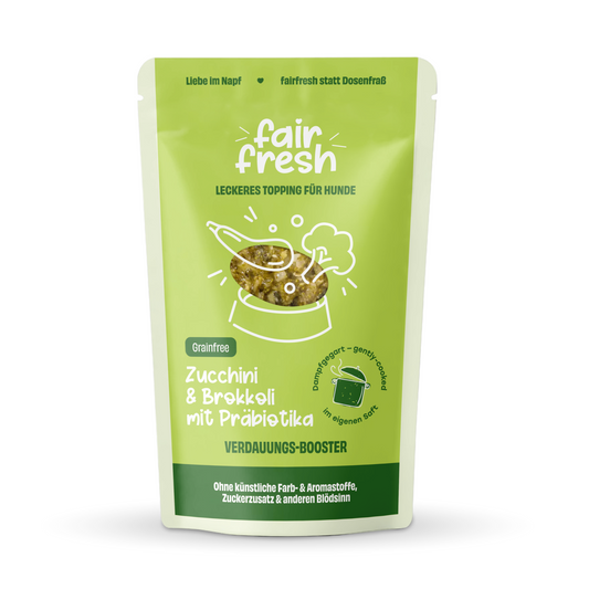 Topping mit Zucchini, Brokkoli und Präbiotika