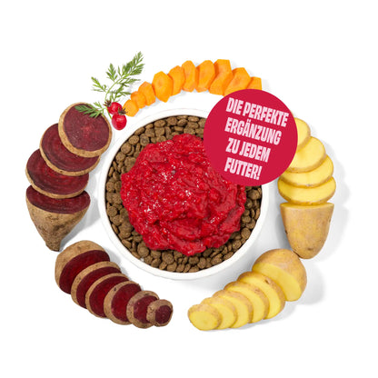 Topping für Hunde - Rote Beete, Kartoffeln, Karotten