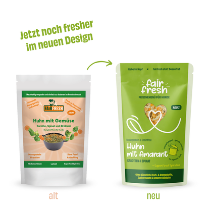 Schmackhafte FAiRsuchung Huhn mit Gemüse (feine Mousse in eigenem Sud)