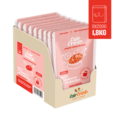 Topping mit Apfel, Blaubeere und Präbiotika